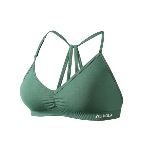 AUROLA Seamless‎ Adjustable Mercury Green  Sports Bra Small - Picture 1 of 5